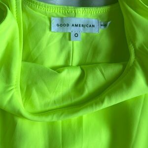 Good American neon yellow size 0 maxi dress
